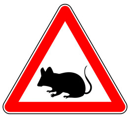sd92 Schild-Dreieckig - german - Maus: Achtung - Gefahrzeichen - Hinweis Zeichen - english - mouse: attention / warning sign - triangle red xxl g7221