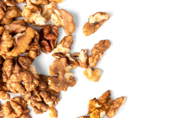 Walnut isolated on white background.