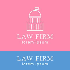 Justice and lawyer service banners set. Lawyer flat vector illustration