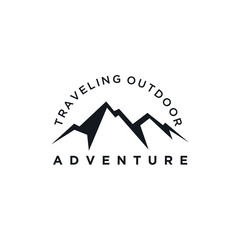 Mountain adventure logo design inspiration vector, Mountain illustration, outdoor.