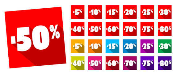 Vignettes pourcentages de r&eacute;duction