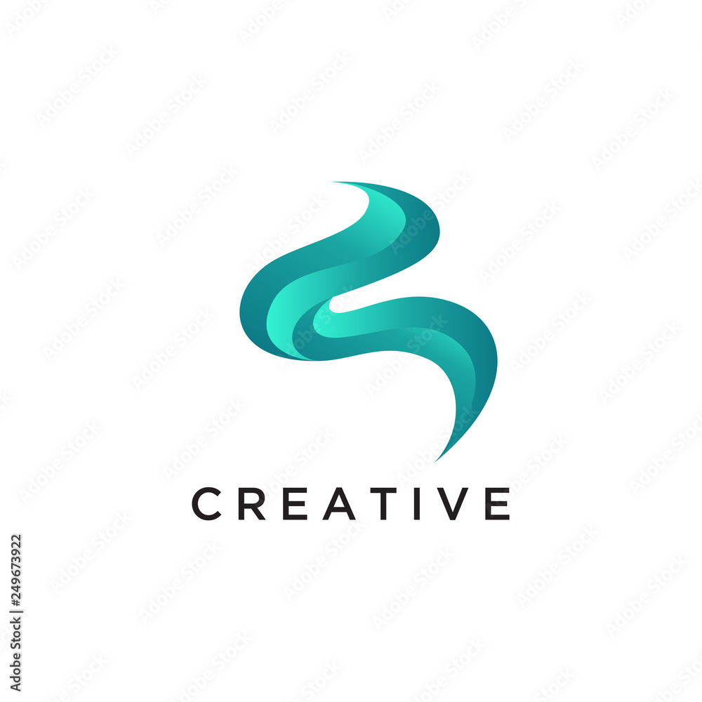 Aufkleber letter s technology logo simple tech design. vector creative abstract template for digital communica