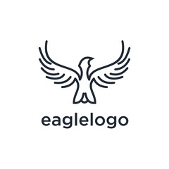 eagle logo concept - vector illustration template, emblem design on a white background.