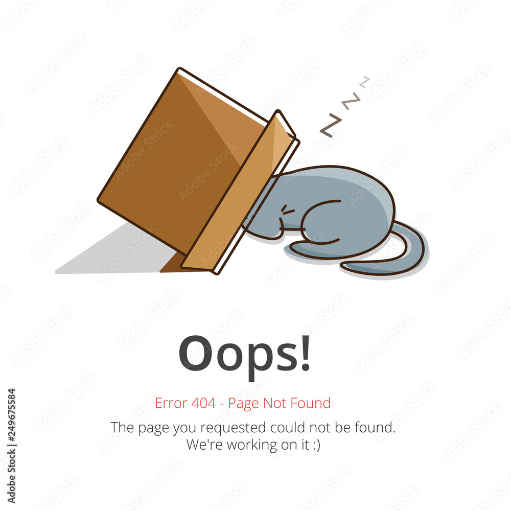 Poster Error 404 page layout vector design. Website 404 page creative concept. The page you requested could not be found. Oops 404 error page.