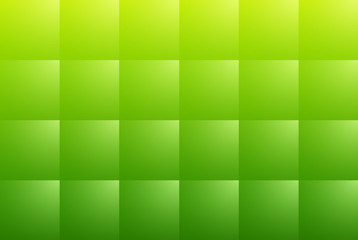 Green abstract background with square pattern, 3D vector illustration.