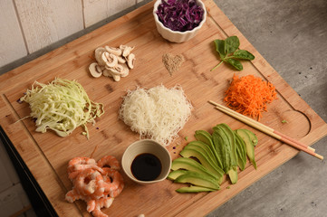 preparing a healthy meal