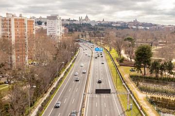 view of Madrid from the cable car