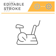 Exercise bike line icon