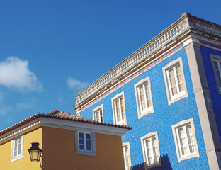 Fototapeta na wymiar Colorful architecture in Lisbon, Portugal. Sintra