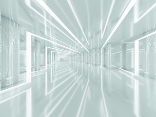 Abstract modern architecture background. 3D rendering