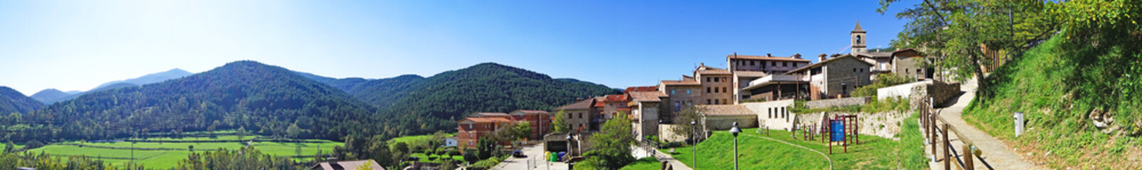 Obraz premium Vista de Castellar de Nul, Bergada, Barcelona, Catalunya, España