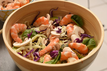preparing a healthy meal