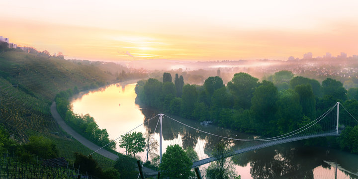 Max-eyth-see neckar Aussichtspunkt in Stuttgart
