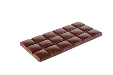Chocolate bar isolated on white background.
