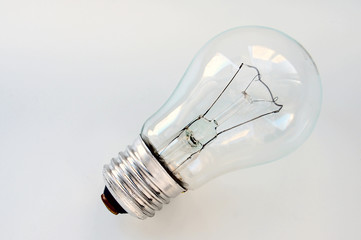 Lamp of Ilyich or incandescent lamp on the white background, realistic photo