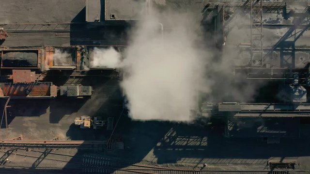 Coke Ovens and Coal Chemical Plant, Coke Oven By-Product Plant, the coke oven by-product plant, Coke oven gas treatment, build industrial, Industrial exterior, View from above, Panoramic view