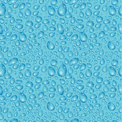 Songkran Festival in Thailand of April, seamless pattern of water drops on blue. Vector illustration.