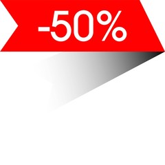 Corner Ribbon Banner Vector, Illustration