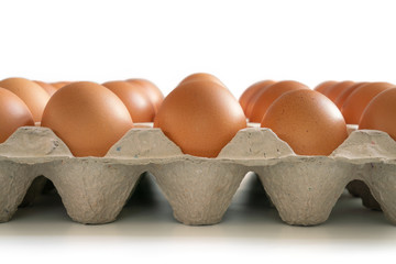 Eggs in the egg tray