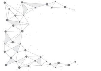 Abstract geometric connect lines and dots.Simple technology graphic background.Illustration Vector design Network and Connection concept.