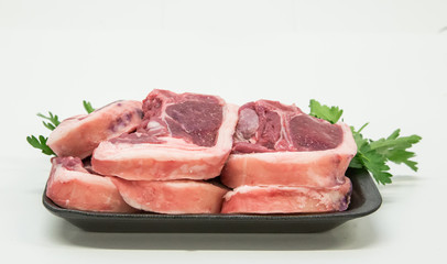 fresh raw lamb chops mutton