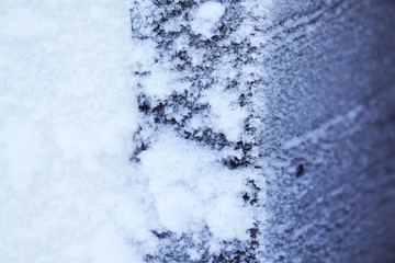 colorful background with flakes of snow and snowflakes