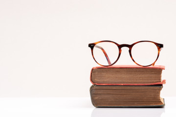 Book and glasses concept for education