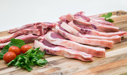 fresh raw lamb chops mutton