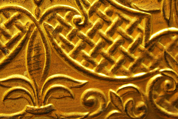 gold vintage patterns and ornaments background