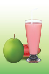 Realistic Guava and Fresh Juice