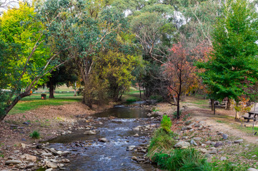 Ovens River flowing through Harrietville in north-eastern Victoria.
