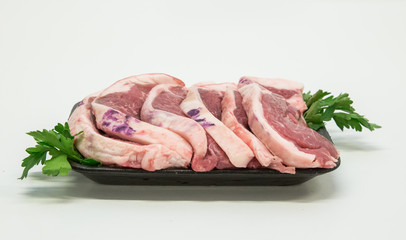fresh raw lamb chops mutton