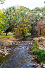 Ovens River flowing through Harrietville in north-eastern Victoria.