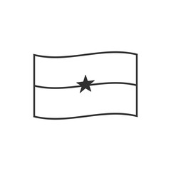 Burkina Faso flag icon in black outline flat design. Independence day or National day holiday concept.