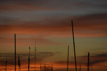 atardecer antenas