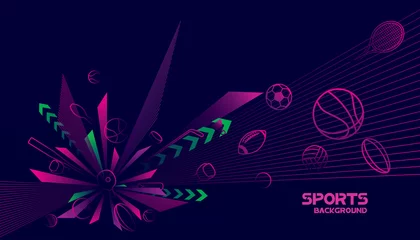 Fotobehang Abstract futuristic background. Vector sport concept © Manovector