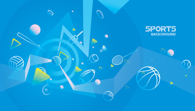 Abstract futuristic background. Vector sport concept