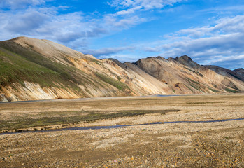 Volcanic mountains of Landmannalaugar in Fjallabak Nature Reserve. Iceland