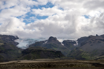  Svinafellsjokull glacier, part of Vatnajokull glacier. Skaftafel National Park on Iceland