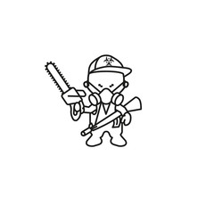 Survivor line Logo Cartoon Characters Baby Face icons