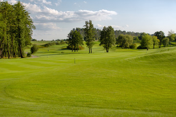 Fototapeta na wymiar Perfect landscape of golf course in the summer
