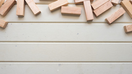 Naklejka na ściany i meble woodenblock copyspace on wood background