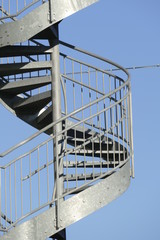 Treppenstufen, Außentreppe aus Stahl