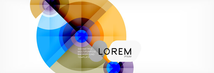Geometric circle abstract background, creative geometric wallpaper.