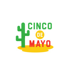 Cinco de Mayo -May 5th- typography banner vector. Mexico design for fiesta cards or party invitation and poster. Collection of Cinco de Mayo design vector illustration elements - Vector