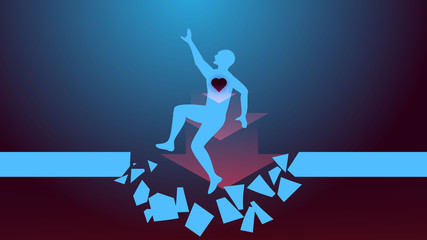 Men wich bad heart fail under the ground, the simbol of Gods justice that valid in existence, the law of universe