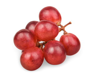 fresh red grape isolated on white background