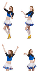 Obraz premium Cheerleader isolated on the white background