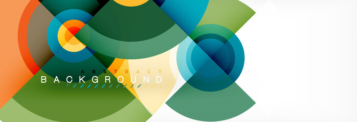 Circle abstract background with triangular shapes for modern design, cover, template, brochure, flyer.