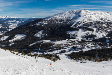 Beautiful Winter Landscape Skiing At Katschberg In Carinthia Austria